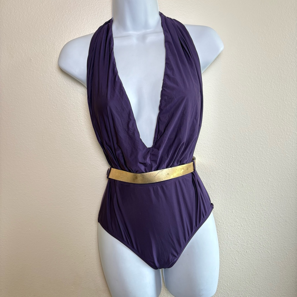 Lenny Niemeyer Belted One Piece Amethyst Purple